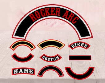Custom Rocker Biker Embroidered Patch: Iron On or Sew On