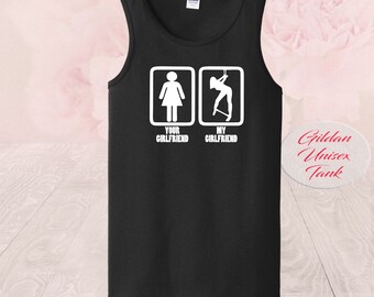 T-shirt Humoristique « Girlfriend » - Motif Drôle BDSM/VS, Coton, Taille Adulte Homme - Neuf Avec Étiquettes
