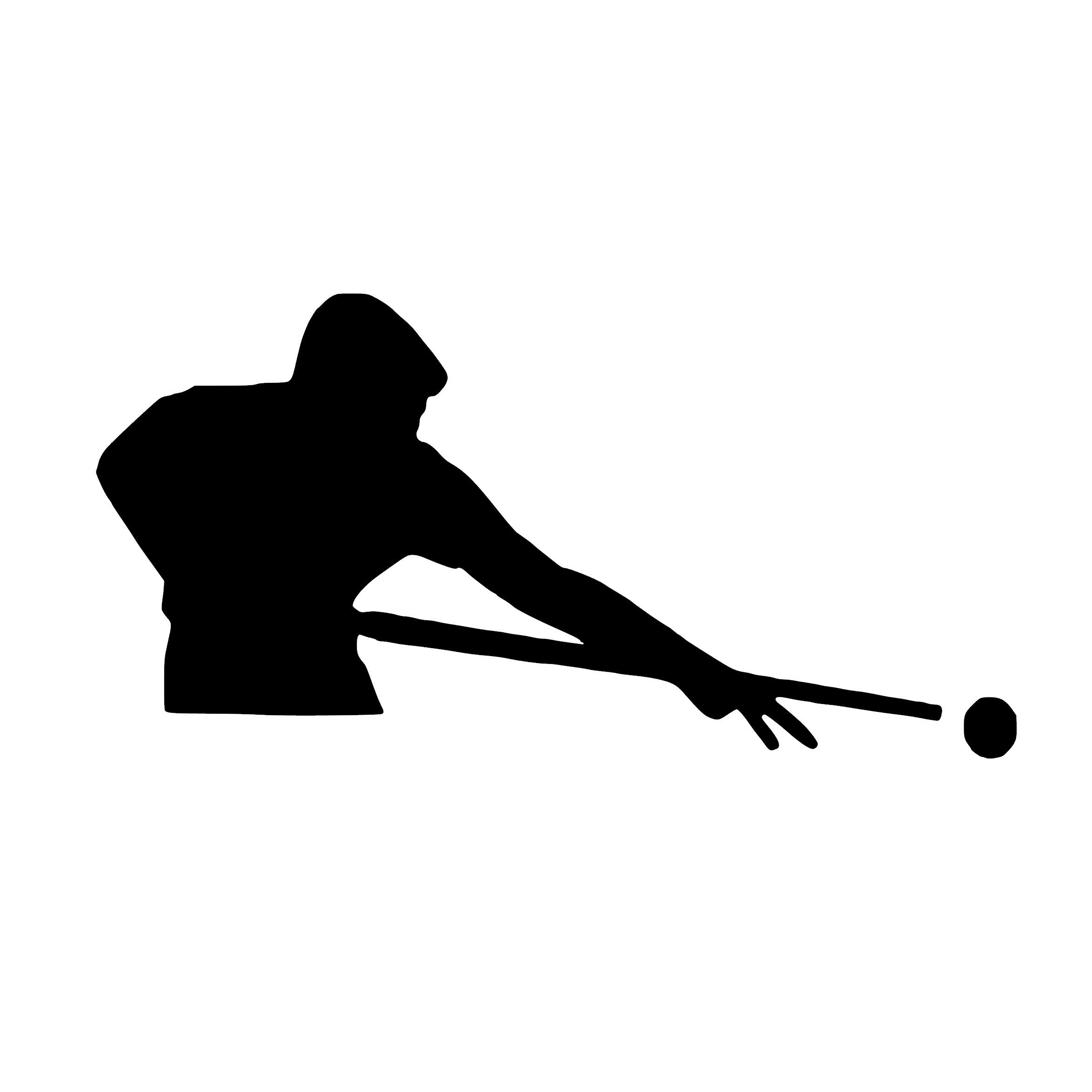 Pool Table Player, billiard table, 8-ball, Snooker, Sticker Decal