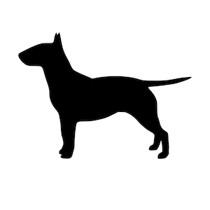 English Bull Terrier Sticker, Dog Decal, Puppy Dogs, Dog Lovers, Car Laptop Tumbler, Vinyl Decals Sticker