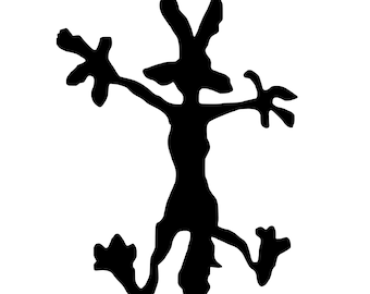Wylie Coyote Splat | Cover Car Dent | Decal Sticker anything with a flat surface