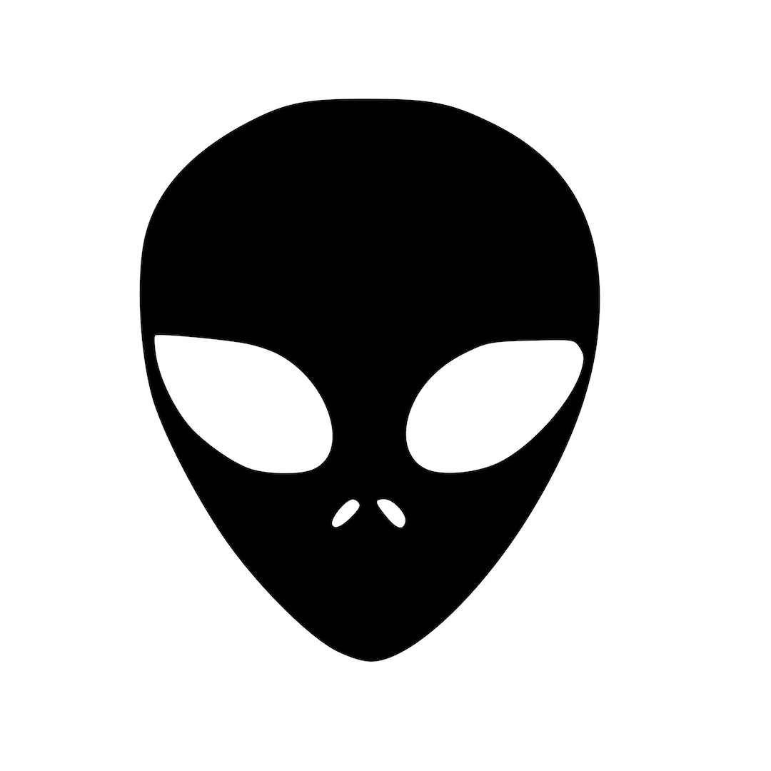 Alien Head Permanent Decal for Windows, Computers, Anything With a Flat ...