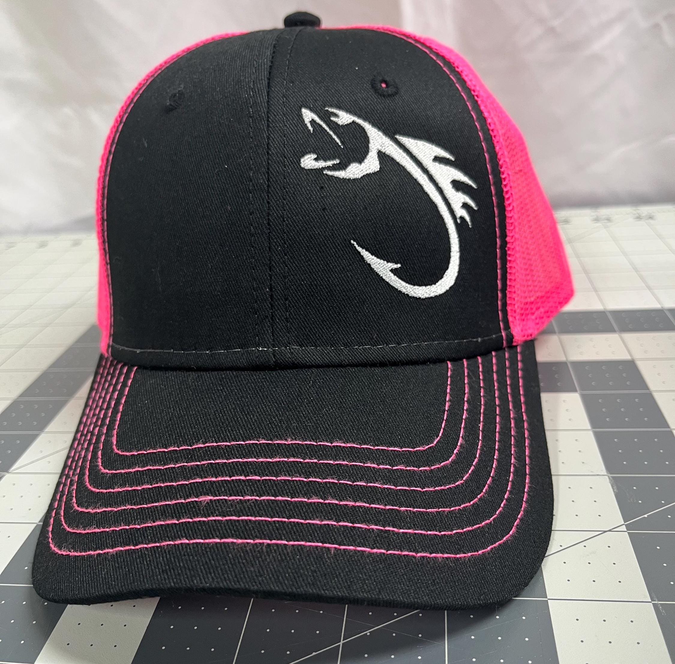 Fish Hook Embroidery Baseball Cap - Fisherman Gift - Etsy