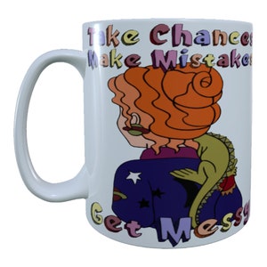 Magic School Bus Miss Frizzle | Get Messy | Large Mug | Microwave & Dishwasher Friendly | 15 oz Coffee Tea Mug