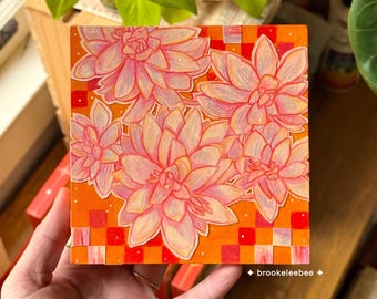 Spookbotanisch | Origineel schilderij | 5 x 5 inch | 2025
