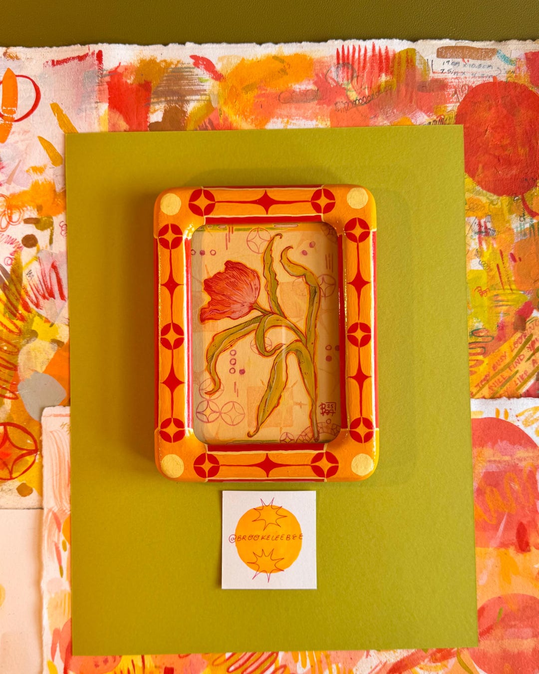 Spring Shapes | Original Artwork | Reworked Frame | 2025 - Etsy