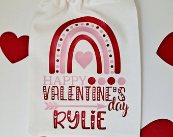 Personalized Valentine Treat Bag: Muslin Favor Bag