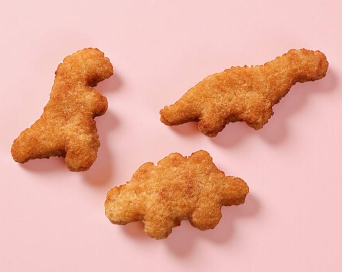 DINO NUGGET 3D Resin Wall Art – Set of 3 | Nostalgic 90s Food Sculptures | Dopamine Decor | Kawaii Decor| Kitsch Decor| Retro Wall Art