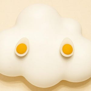 HARD BOILED EGG Stud Earrings – Breakfast Earrings, Kawaii Food Jewelry, Fake Egg Earrings, Tiny Yolk Earrings, Cute Foodie Gift, Dopamine