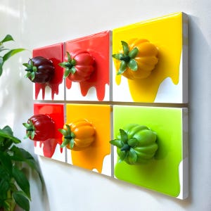 Heirloom Tomato Resin Wall Art Sculpture: Life Size Fake Food image 6