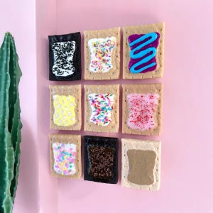 POP TART 3d wall sculpture art /3d wall art / resin wall art/ toaster pastry /fake food/ frosted/ sprinkles/ nostalgic/ Dopamine Decor