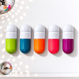 JUMBO CHILL PILL Resin Wall Art – Colorful 3D Sculpture | Kawaii Dopamine Decor | Nurse & Pharmacist Gift | Kitsch Pop Art