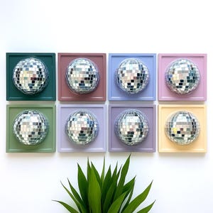 Disco ball 3d resin wall art / pop art sculpture/ mirror ball / disco ball/ silver disco ball/ dopamine decor/ electric disco/ custom kitsch image 8