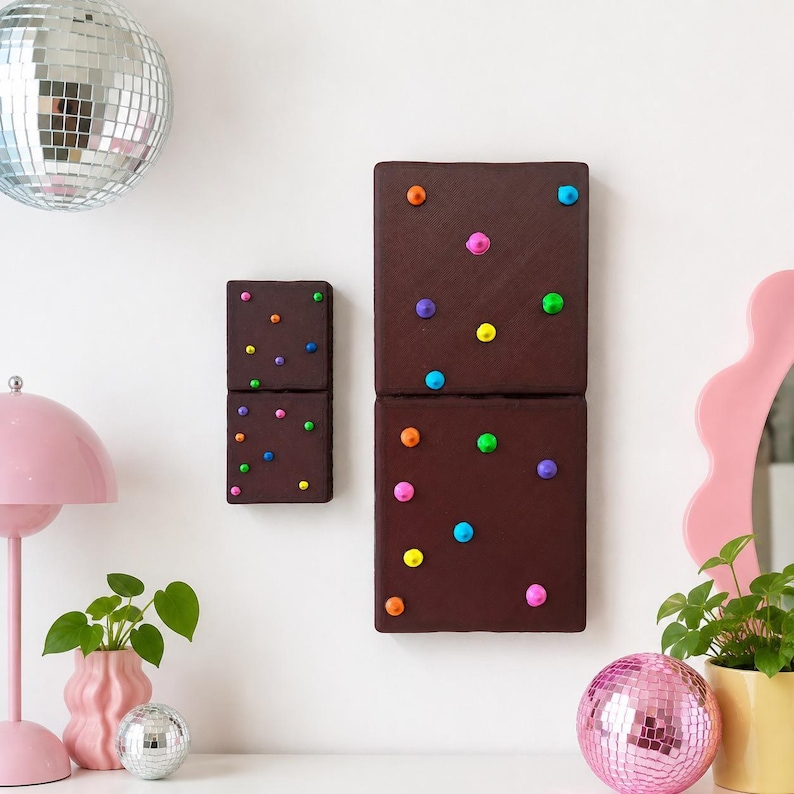 JUMBO 3D Cosmic Brownie Wall Art | 3D Fake Food Decor| Kitsch Kitchen Sculpture| Dopamine Decor| retro kitchen| nostalgic Brownie wall decor image 4