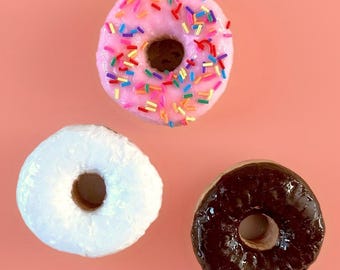 Glazed yeast doughnut 3d wall sculpture art /3d wall art / resin wall art/ donut /fake food/faux food/ frosted/ sprinkles/