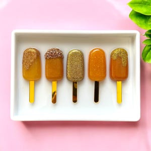 Gold LIFESIZE Popsicle 3D PoP ART resin wall art melting popsicles / melting ice cream/ fake food / fake food art / food art /