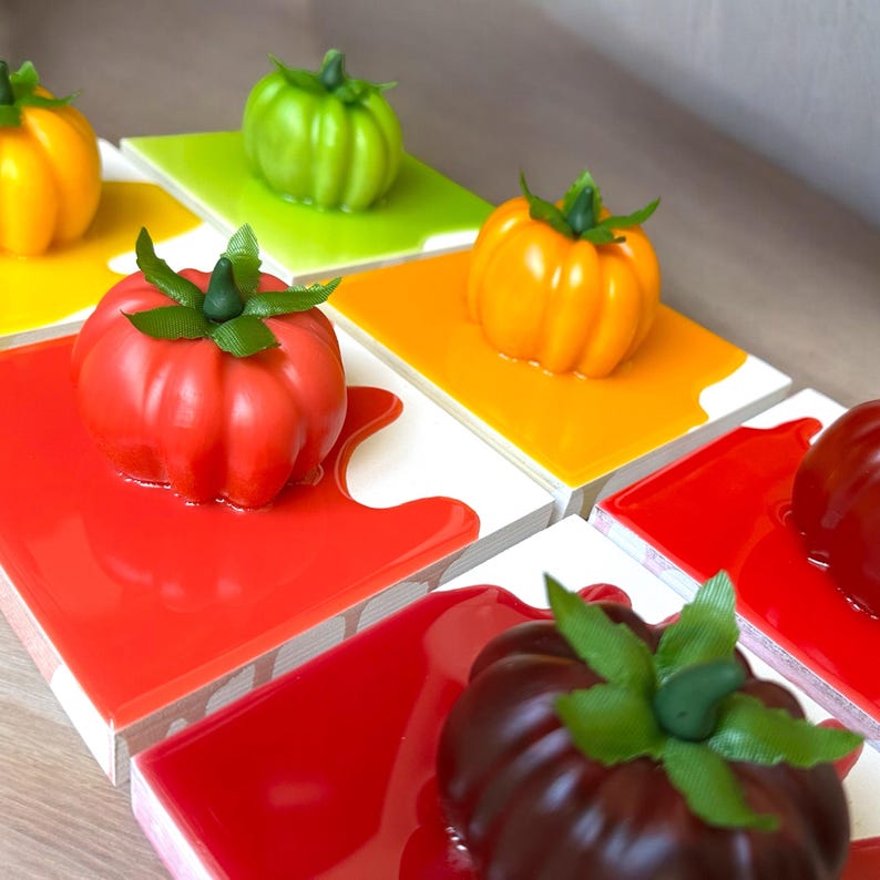 Heirloom Tomato Resin Wall Art Sculpture: Life Size Fake Food image 8