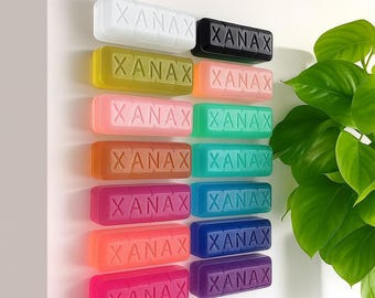 XANAX BAR Pop Art Wall Decor – 3D Resin Sculptures | Dopamine Decor | Kawaii Kitsch Art | Retro Pop Art Statement Piece | 6" | Chill Pill