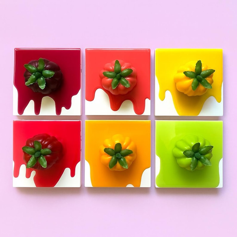 Heirloom Tomato Resin Wall Art Sculpture: Life Size Fake Food image 1