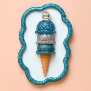 ICE CREAM cone 3d wall art sculpture/ 9 inch / waffle cone / cherry/ fake food / food wall / pop art/ sculpture/ kawaii