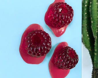 Jumbo raspberry juicy 3d sculpture resin wall art/ realistic fake food /giant fruit / wall sculpture / fruit wall/ unique wall sculpture/