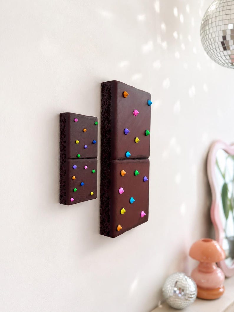 JUMBO 3D Cosmic Brownie Wall Art | 3D Fake Food Decor| Kitsch Kitchen Sculpture| Dopamine Decor| retro kitchen| nostalgic Brownie wall decor image 6