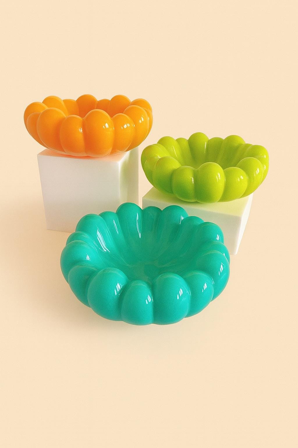 ART DECO Trinket Dish / 60 Custom Colors/ Handmade Resin Jewelry Dish ...