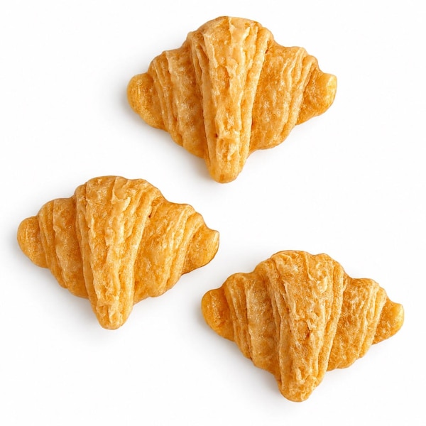 CROISSANT ROLL 3D-kunsthars kunst aan de muur / muursculptuur / realistisch / dopamine-decor / nepvoedselontbijt / Frans gebak / kitscherige muursculptuur