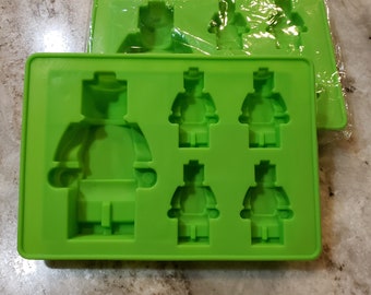 Building Block Man Figures Chocolate Soap or Plaster Mold K170
