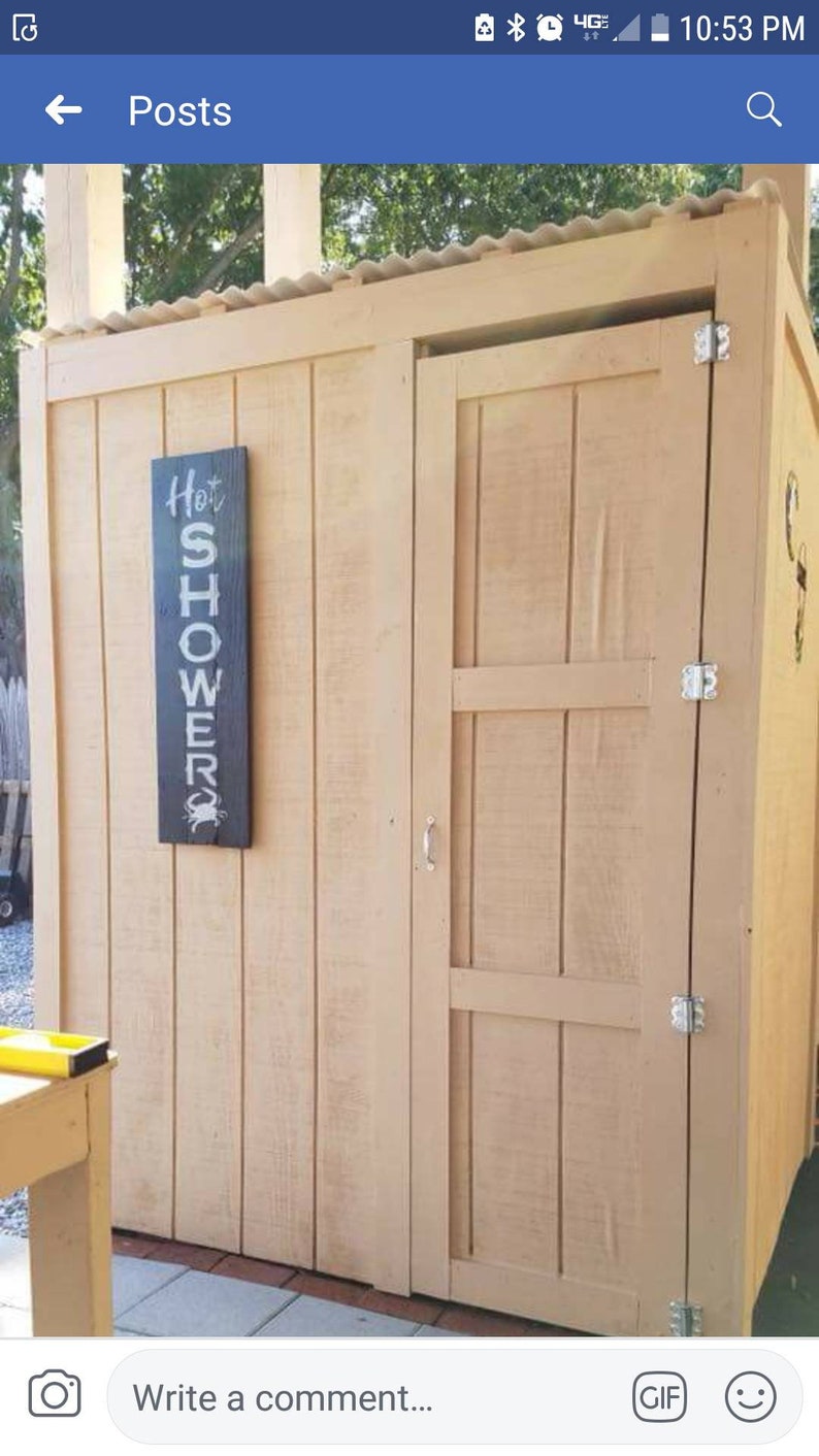 39x10 Outdoor Wood Shower Sign/outdoor Shower Sign/beach House Etsy