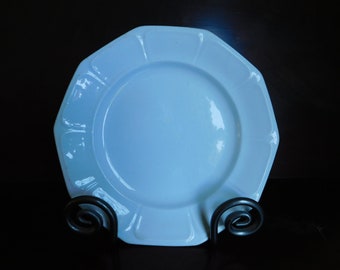 Antique white ironstone dinner plate, Virginia Shape, Farmhouse Decor, French Country, Vintage Dining, Vintage Kitchen
