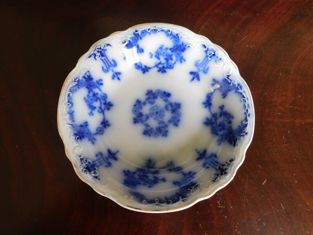 Antique Flow Blue/transferware Fruit Bowl. Circa Early 20th Century ...