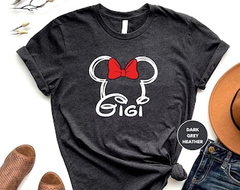 Gigi Mouse Shirt, Grandma mouse shirt, Disney family shirt, women&#39;s Disney shirt, Disney grandma shirt, Disneyworld shirt, Disney Shir