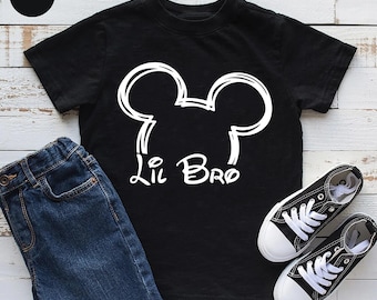 Maglietta Lil Bro Mouse, maglietta per la festa del papà, regalo per zio, maglietta per la famiglia Disney, maglietta Disneyworld, viaggio in famiglia Disney, regalo per fratello