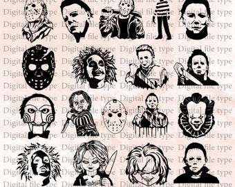 Halloween Horror Movie Killers Svg,Halloween svg,horror movie svg bundle, Halloween svg bundle, Horror Characters, horror svg, scary svg