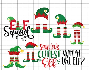 Christmas Elf SVG, Elf Monogram, Elf Feet, Elf Svg Bundle, Elf Squad SVG, Christmas SVG Christmas Elf Svg, Elf Cut File - Christmas Cut File