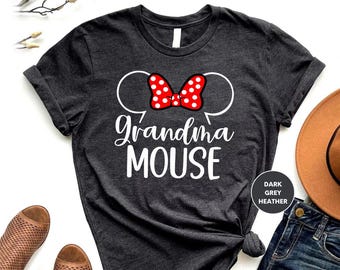Grandma mouse shirt, Disney Shirts For Mom, Disney family shirt, women's Disney shirt, Disney grandma shirt, Disneyworld shirt, Disney Shir