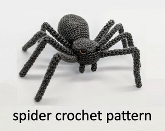 Oscar the Spider PDF Crochet Pattern - Halloween decoration