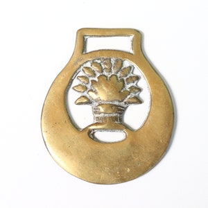 Vintage Cast Brass Horse medallion-bridle decoration-  collectible,bohemian classic decor, Klepperman