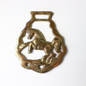 Vintage Cast Brass Horse medallion-bridle decoration-  collectible,bohemian classic decor, Klepperman. Grain