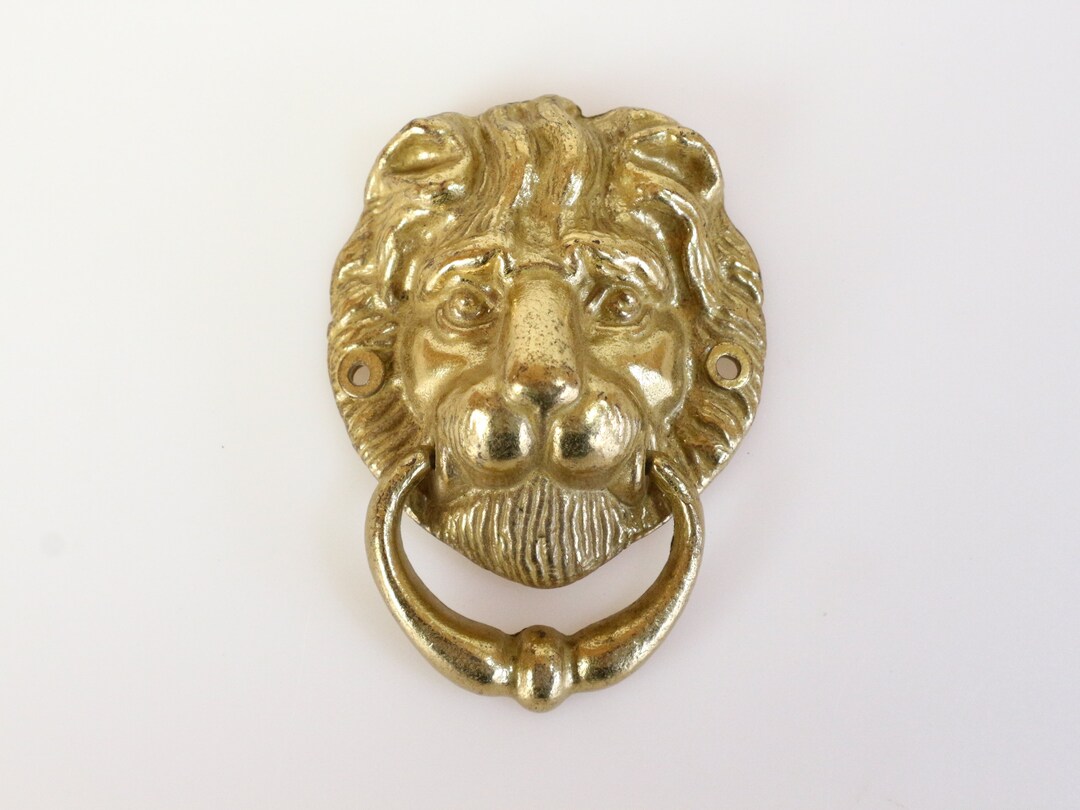 One Gloss Brass Lion Head Lions Head Drawer Pull or Etsy