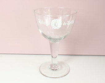 One vintage Belgian Beer glass from  LEFFE.  Leffe is an Trappist monastery.