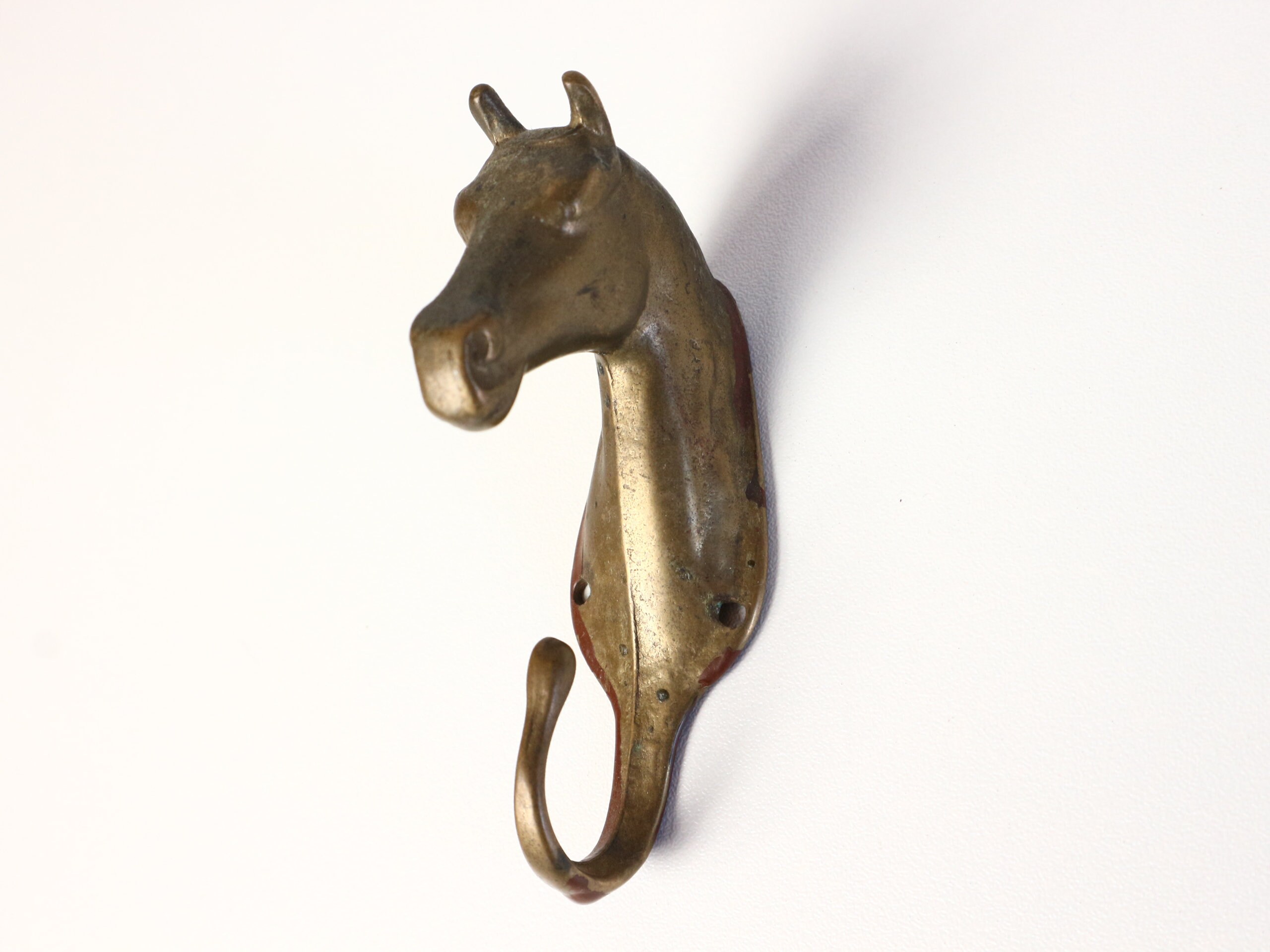 One 1 Large Brass Antique Horse Coat Hook Wall Hook Wall Etsy