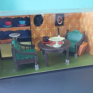 Puppenhaus Möbelbausatz, New old Stock Möbel, Wohnzimmer Möbel, Mini Möbel