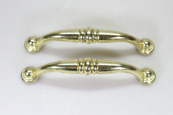 2 Vintage Brass Drawer Handles Elegance Drawer Handles Etsy