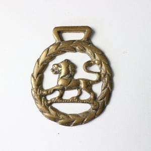 Vintage Cast Brass Horse medallion-bridle decoration-  collectible,bohemian classic decor, Klepperman. Grain