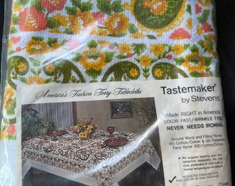 Vintage terry table cloth 52x70