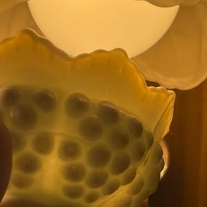 Milk glass hobnail fairy lamp light from 1970’s image 7