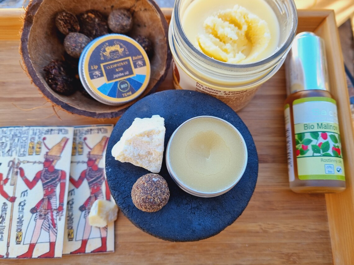 EGYPTIAN LIP BALM Organic Jojoba oil infused in Kyphi 15 Etsy