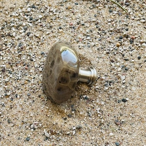 Petoskey Stone Natural Cabinet Knob - Drawer Pull - Kitchen Cabinet Knob - Bathroom Vanity - Decorative Knob